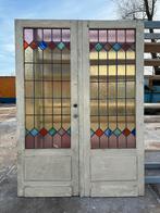 Set openslaande deuren met glas in lood 201x145cm., Ophalen