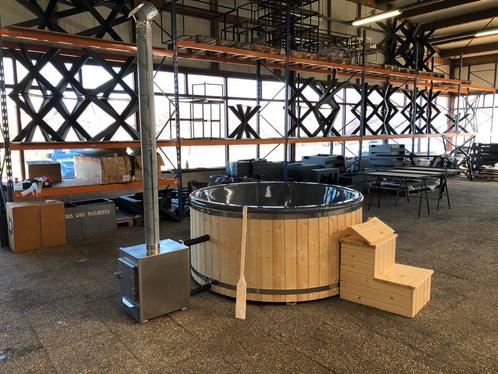MEGA ACTIE Complete hottub set houtgestookt, Tuin en Terras, Bubbelbaden en Hottubs, Nieuw, Trap, Ophalen of Verzenden