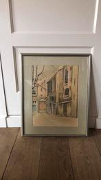 Oude aquarel amsterdam, Antiek en Kunst, Kunst | Tekeningen en Foto's, Ophalen of Verzenden