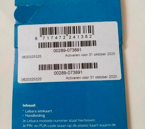 06-20-325-325 《《 MOOI NUMMER, Telecommunicatie, Prepaidkaarten en Simkaarten, Nieuw, Simkaart, KPN, Ophalen of Verzenden