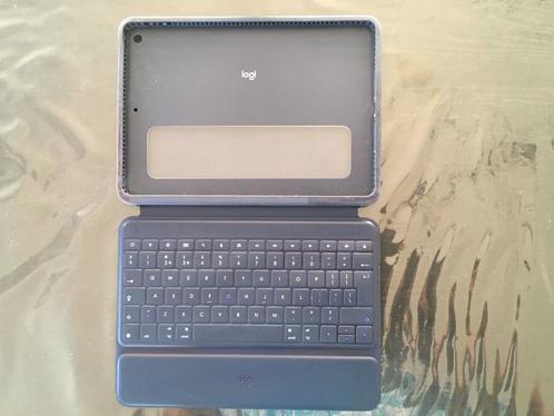 Logitech Rugged Combo 3 toetsenbord voor iPad 7, 8, 9, Computers en Software, Tablet-hoezen, Zo goed als nieuw, Bescherming voor- en achterkant