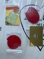 Borduur Prik mal kaarten maken 4x rood rond goud rechthoek, Hobby en Vrije tijd, Kaarten | Zelf maken, Ophalen of Verzenden, Nieuw