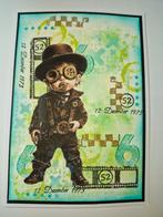 Zelfgemaakte kaart - Steampunk jongen, Hobby en Vrije tijd, Kaarten | Zelfgemaakt, Ophalen of Verzenden