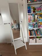 Staande spiegel ikea wit met legplank, Ophalen, Zo goed als nieuw, 150 tot 200 cm, Rechthoekig