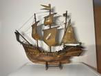 Vintage Antiek Houten Schip Model, Antiek en Kunst, Ophalen