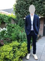 Pak / kostuum, slim fit, blauw, WE Fashion, maat 48, Kleding | Heren, Kostuums en Colberts, Zo goed als nieuw, WE Fashion, Verzenden