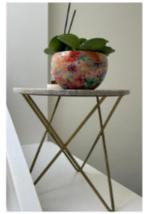 Zara Granite Pattern Coffee table, Huis en Inrichting, Ophalen, Minder dan 50 cm, 50 tot 100 cm, Rond