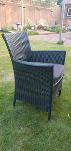 6 intratuin wicker tuinstoelen zwart, Tuin en Terras, Ophalen, Gebruikt, Wicker
