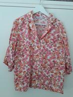 MSCH Copenhagen Roze/Oranje Blouse Met Bloemetjes Maat XL, Msch Copenhagen, Verzenden, Maat 46/48 (XL) of groter, Oranje