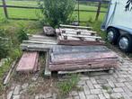 Gratis!! Liefst deze week halen! Beton muurplaten en palen, Doe-het-zelf en Verbouw, Steigers, Ophalen, Gebruikt, Overige typen