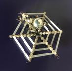Oude kerstversiering; Gablonzer spinnenweb met spin, Antiek en Kunst, Curiosa en Brocante, Ophalen of Verzenden