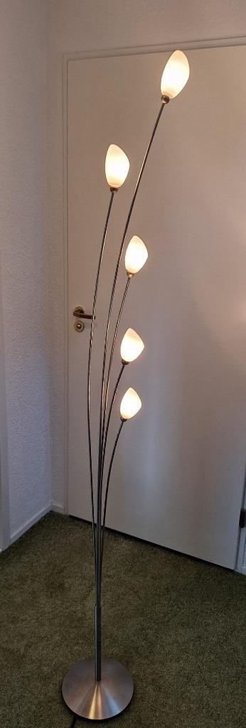 Te Koop: Harco Loor Design Vloerlamp ‘Tulp’, Huis en Inrichting, Lampen | Vloerlampen, Zo goed als nieuw, 150 tot 200 cm, Glas