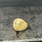 14 karaat ring gouden leeuw kop ring, Sieraden, Tassen en Uiterlijk, Ringen, Ophalen of Verzenden, Nieuw, Goud