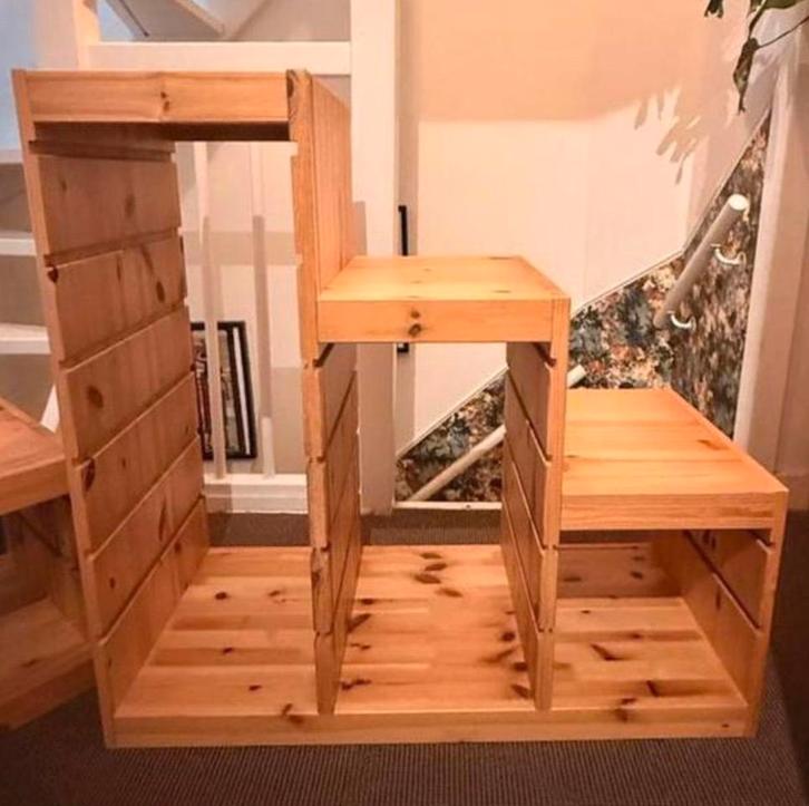 Trofast trap opberger, naturel. Overschilderbaar., Huis en Inrichting, Kasten | Stellingkasten, Gebruikt, Ophalen of Verzenden
