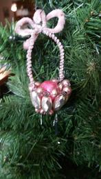 antieke kerstbal nr 317 model mandje gablonzer, Ophalen of Verzenden, Gebruikt