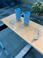 Set van 2 moderne bedlampen, Huis en Inrichting, Ophalen of Verzenden, Zo goed als nieuw, Metaal, Minder dan 50 cm