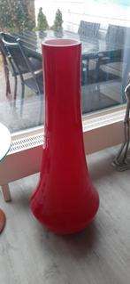Grote rode vaas van glas H100CM, Huis en Inrichting, Woonaccessoires | Vazen, Glas, Zo goed als nieuw, Ophalen, 75 cm of meer