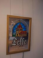 Prachtige Franse Leffe bier spiegel lichtbak reclame, Ophalen of Verzenden, Zo goed als nieuw, Reclamebord, Plaat of Schild, Leffe