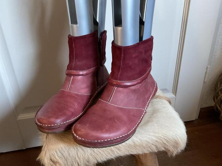 El Natura Lista Rode Enkellaarsjes Maat 38, Kleding | Dames, Schoenen, Zo goed als nieuw, Lage of Enkellaarzen, Rood, Ophalen of Verzenden