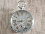 Antiek zakhorloge met zilveren wijzerplaat, Ophalen of Verzenden, Zilver, Zakhorloge, Overige merken