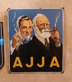 oud emaille reclamebord AJJA uit 1951 Brussel  nummer 1, Ophalen, Gebruikt, Reclamebord