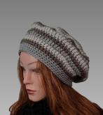 Baret in grijstinten, Kleding | Dames, Mutsen, Sjaals en Handschoenen, Maat 38/40 (M), Handmade, Verzenden, Nieuw
