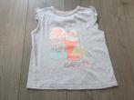 Grijs shirtje met opdruk maat 110/116 ~ JG2002, Kinderen en Baby's, Kinderkleding | Maat 110, Ophalen of Verzenden, Gebruikt, Meisje