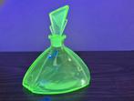 Uraniumglazen parfumflesje, Antiek en Kunst, Ophalen of Verzenden