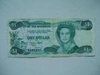 1223. Bahamas, 1 dollar 1974(1992) Queen Elizabeth II., Verzenden, Noord-Amerika, Los biljet