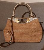 Handtas van kurk met goudkleurige accenten, Ophalen of Verzenden, Nieuw, Blauw, Handtas