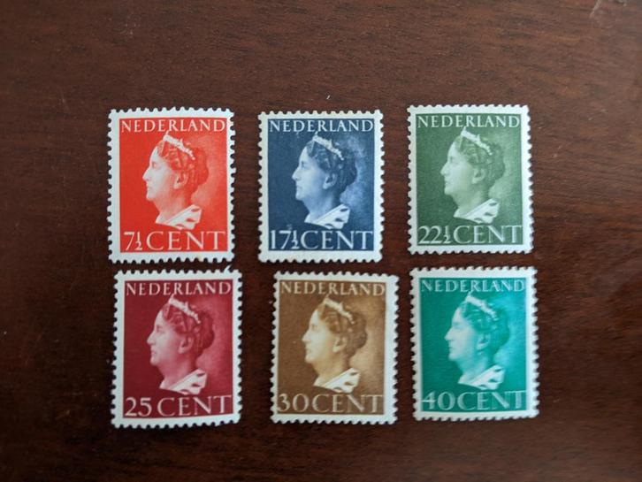 NL 1940-1947; set (6) KONINGIN WILHELMINA LEES, Postzegels en Munten, Postzegels | Nederland, Postfris, Na 1940, Verzenden