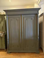 Vintage servieskast antieke kast brocante legkast groen VdlM, Ophalen