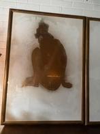 Abstracte Kunst - Vrouwelijk / mannelijk Naakt, Antiek en Kunst, Kunst | Schilderijen | Abstract, Ophalen of Verzenden