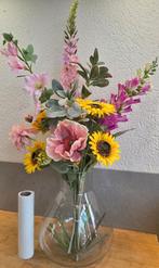 Prachtig zijden boeket, bloemstuk met luxe kunstbloemen, Ophalen of Verzenden, Zo goed als nieuw