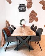 eiken boomstamtafelblad boomstamtafel tafelblad, Huis en Inrichting, Tafels | Eettafels, Ophalen, Eikenhout, 50 tot 100 cm, Vijf personen of meer