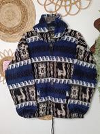 Vintage wollen Ecuador jas vest Norway 80s dale, Blauw, Maat 42/44 (L), Ophalen of Verzenden, Zo goed als nieuw