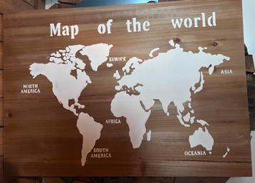 Wanddecoratie wereldkaart 