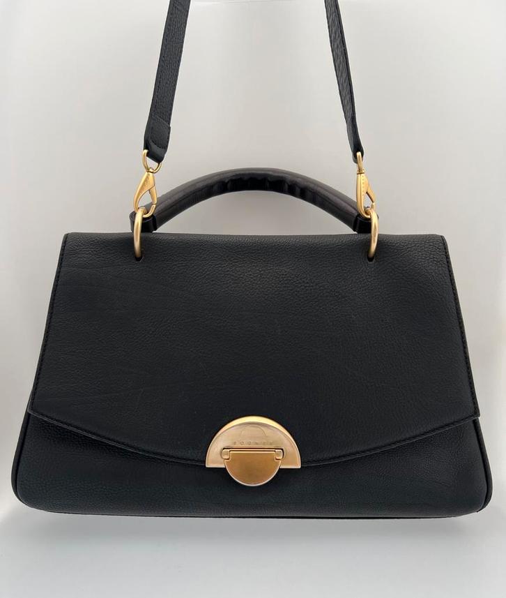 Stijlvolle damestas Bogner - 40 cm breed - zwart leder, Sieraden, Tassen en Uiterlijk, Tassen | Damestassen, Zo goed als nieuw