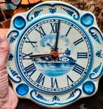 Delfts blauw porseleinen keukenklok 24cm, Antiek en Kunst, Antiek | Klokken, Ophalen of Verzenden