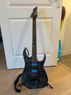 Ibanez Premium RG870QMZ met koffer + strap, Ophalen, Zo goed als nieuw, Solid body, Ibanez