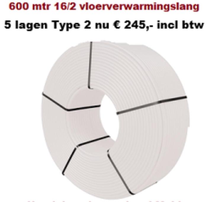 Vloerverwarming voor doe-het-zelf/vakman met scherpe prijzen, Doe-het-zelf en Verbouw, Verwarming en Radiatoren, Nieuw, Overige typen