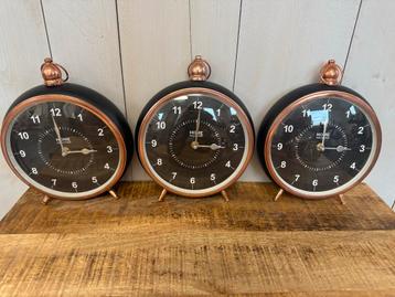 3 Rosé Gouden Klokken - Ø20cm beschikbaar voor biedingen