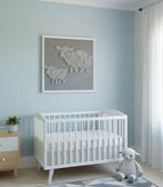 Wanddecoratie schilderij schaap met lammetje babykamer, Ophalen of Verzenden, Nieuw, Wanddecoratie