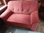 2 x 2 zitsbank koraalrood/roze stof, Ophalen, Tweepersoons, 75 tot 100 cm, Zo goed als nieuw