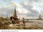 SCHILDERIJ replica TEN KATE (1831-1910) ‘SCHEVENINGSE KUST’, Antiek en Kunst, Kunst | Schilderijen | Klassiek, Ophalen