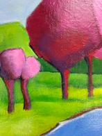 Kleurrijk schilderij - Wijngaarden Alblasserwaard, Ophalen