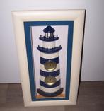 Weerstation vuurtoren achter glas in kastje. Nieuwstaat., Ophalen of Verzenden, Zo goed als nieuw, Weerstation