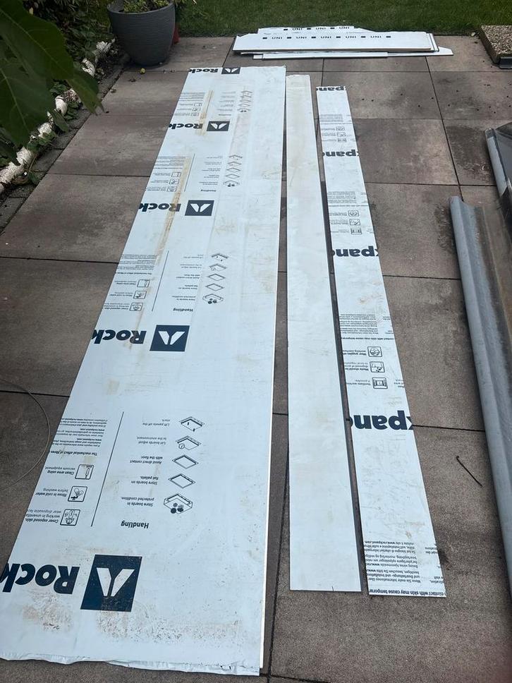 Rockpanel Reststukken - Wit & Antraciet, Doe-het-zelf en Verbouw, Isolatie en Afdichting, Gebruikt, Muurisolatie, Overige materialen