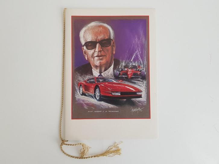 FERRARI - Originele menukaart Gala Dinner Ferrari club - '99, Verzamelen, Automerken, Motoren en Formule 1, Zo goed als nieuw