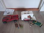 Schleich pick-up met trailer - compleet!, Ophalen of Verzenden, Gebruikt, Jongen of Meisje